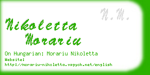 nikoletta morariu business card